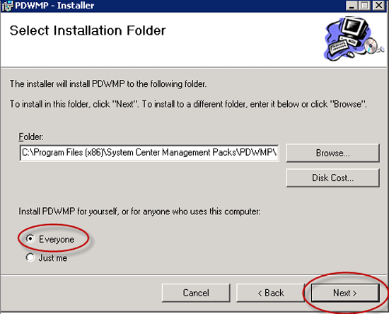 A screenshot of the installation folder.