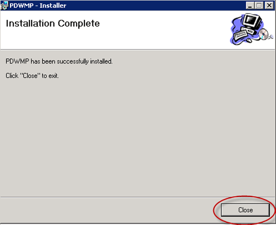 A screenshot of the final installation complete page.