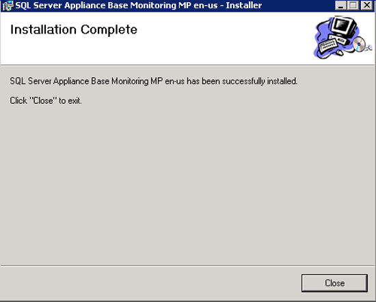 A screenshot of the installation complete page.